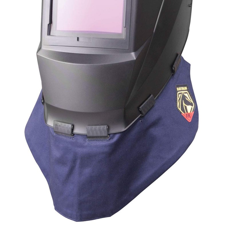 Black Stallion (AH2140-NS 7 oz Flame-Resistant Wrap-Around Helmet Bib, Double Layer, Extended Front Coverage, Reduces Chest Glare, Secure Hold, Fits Most Helmets - Image 1
